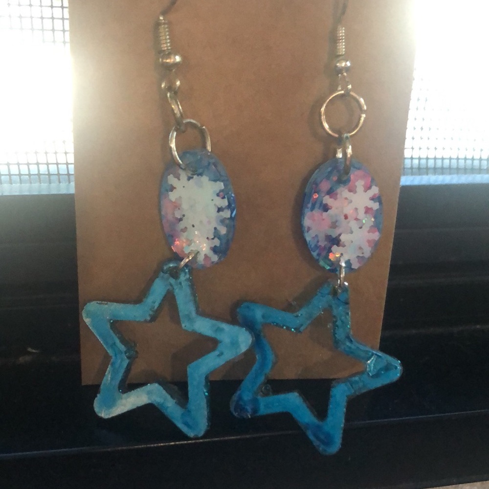 Blue star dangles - Picture 2 of 5